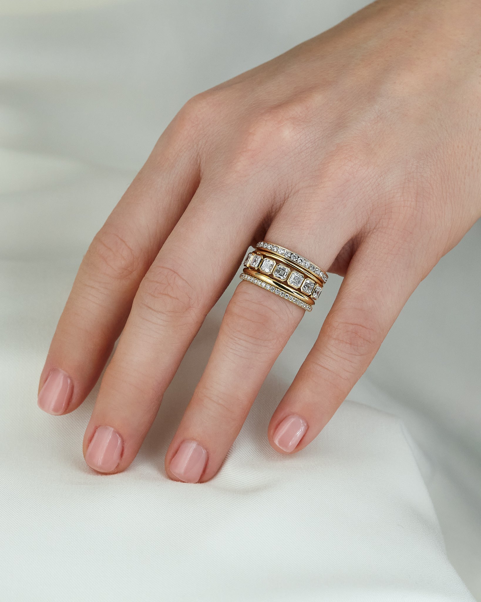 Arabella Asscher-Cut Diamond Band