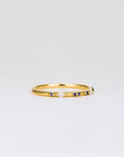 Amelie Coloured Sapphire Wedding Band | Cornflower Blue, Pink, Teal & Tsavorite Garnet