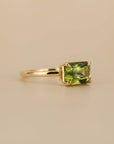 Aaren East-West Radiant-Cut 2.77ct Australian Parti Sapphire in Yellow Gold