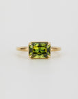 Aaren East-West Radiant-Cut 2.77ct Australian Parti Sapphire in Yellow Gold