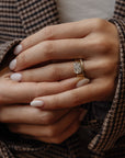 Wide Diamond Contour Band