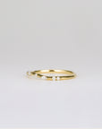Amelie Curved Diamond Wedding Band | Round & Marquise Cut