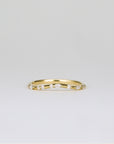 Amelie Curved Diamond Wedding Band | Round & Marquise Cut