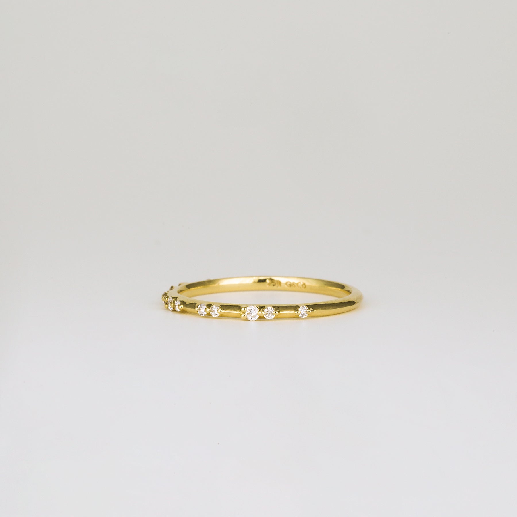 Amelie Straight Round Diamond Wedding Band