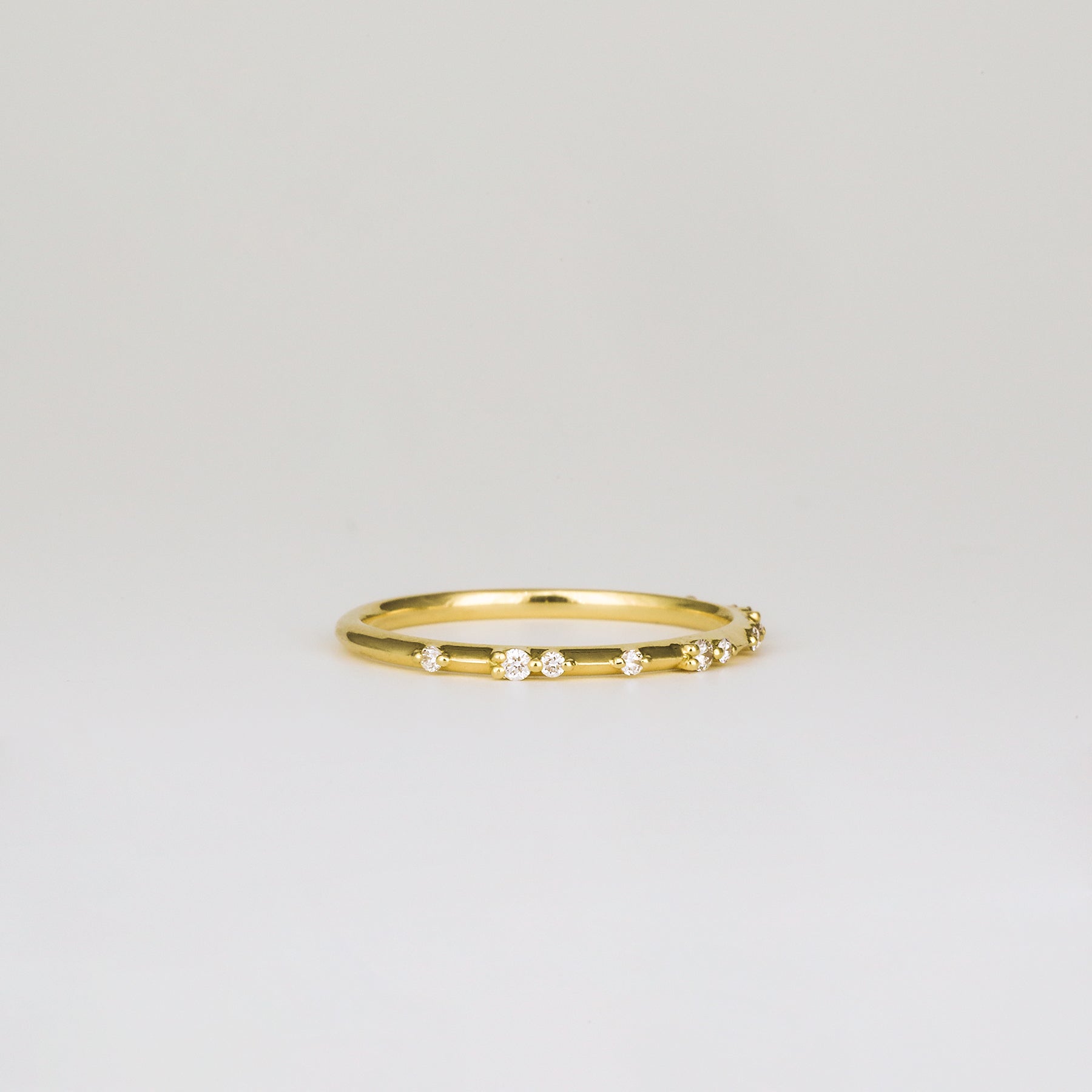 Amelie Straight Round Diamond Wedding Band