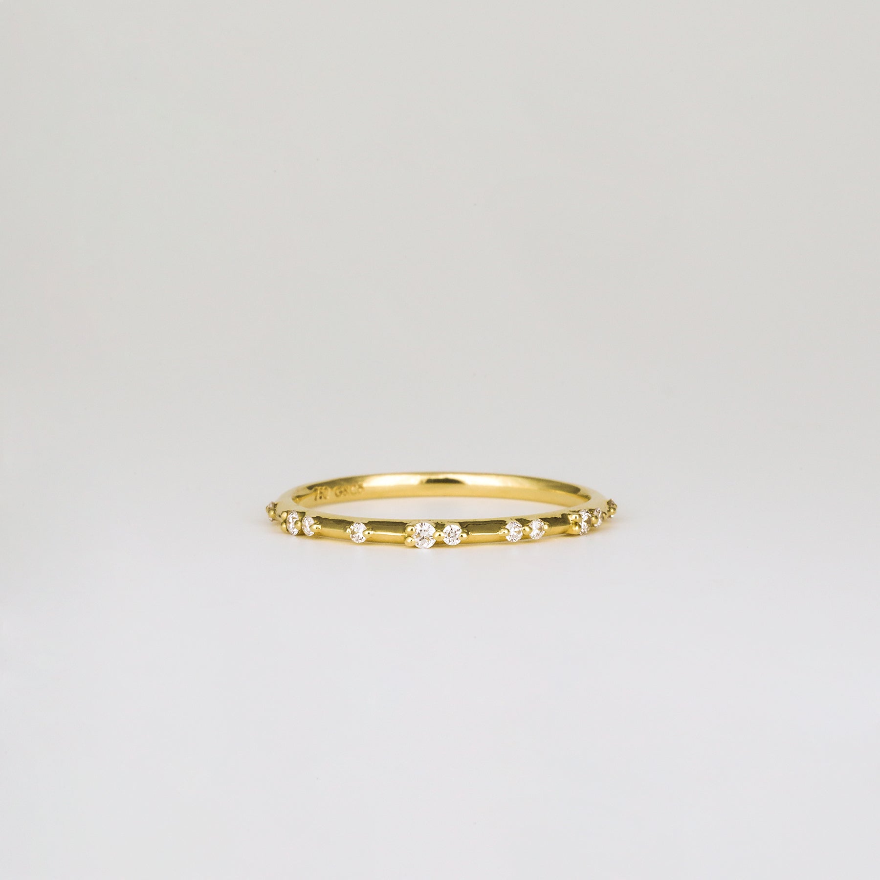 Amelie Straight Round Diamond Wedding Band