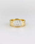 Wide Diamond Contour Band