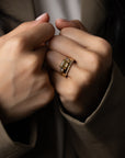 Wide Diamond Contour Band