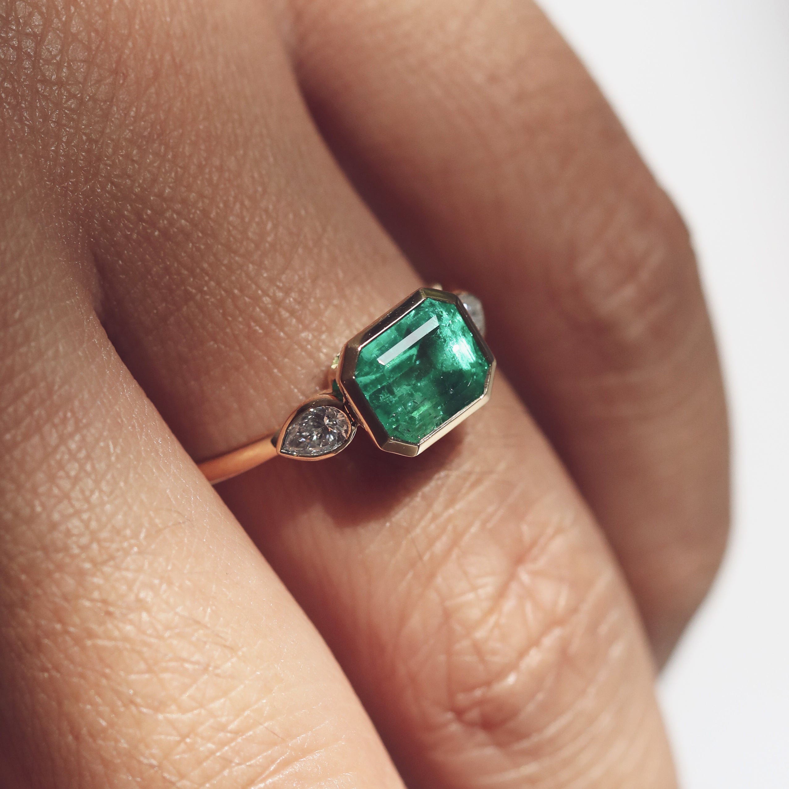 Green on sale emerald ring