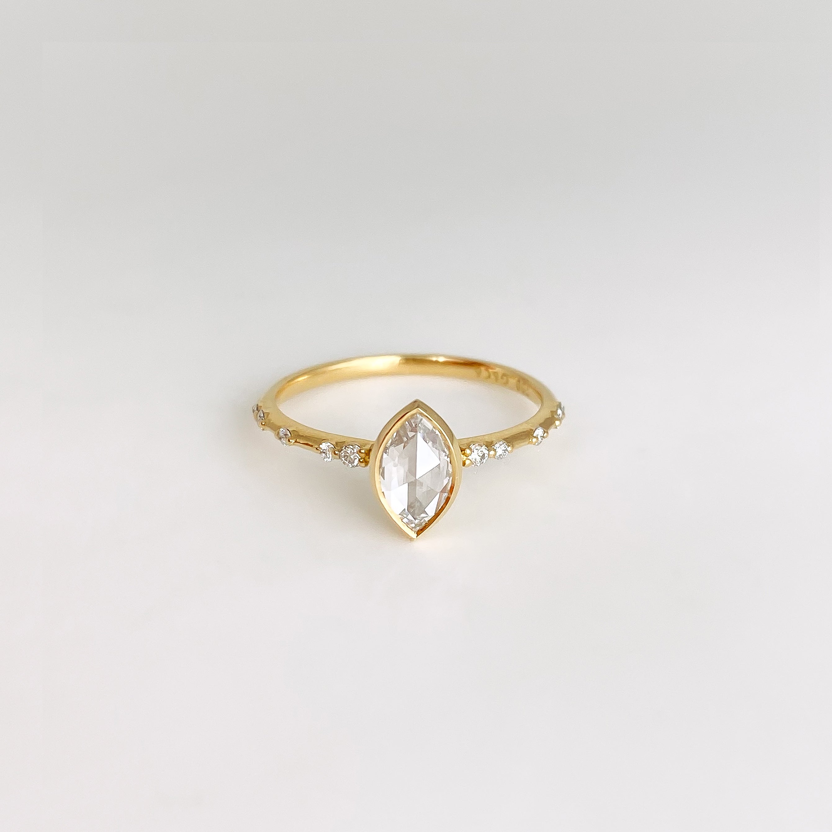 Rose cut marquise on sale diamond