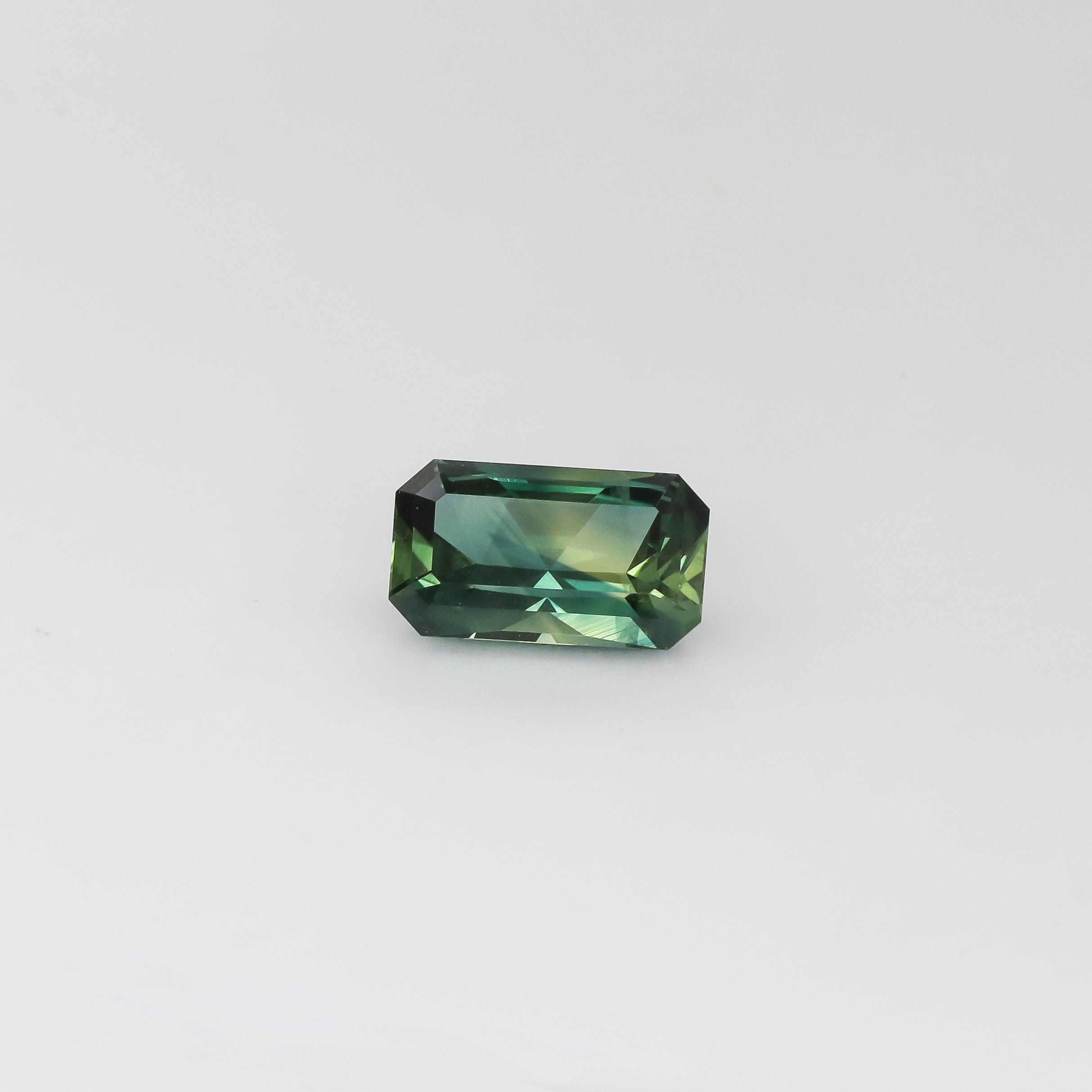 Teal Radiant Parti Sapphire 1.48ct