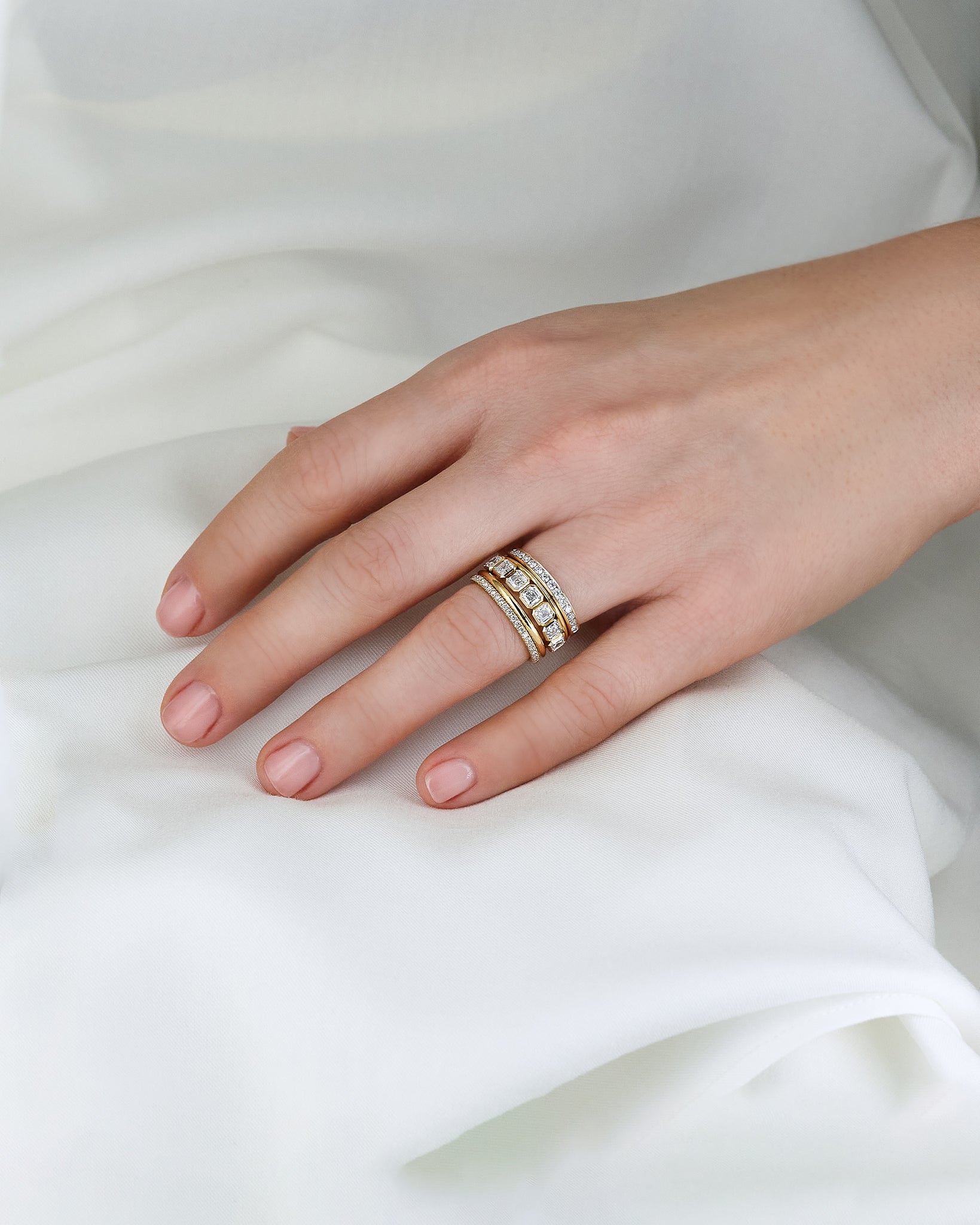 Arabella Asscher-Cut Diamond Band