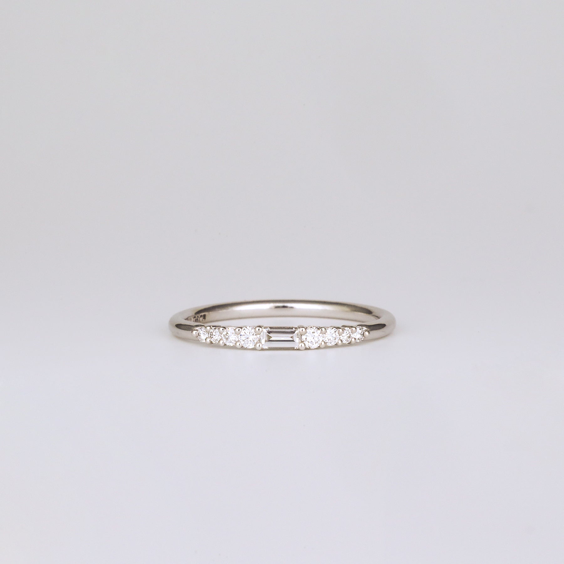 Adaline East-West Baguette and Brilliant Cut Diamonds Wedding Band