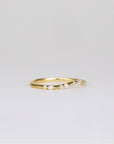 Amelie Curved Diamond Wedding Band | Round & Marquise Cut