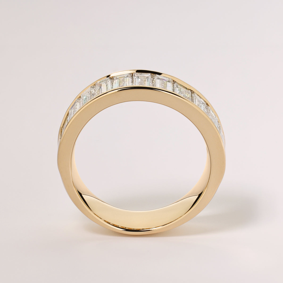 Baguette Channel Wide Diamond Band