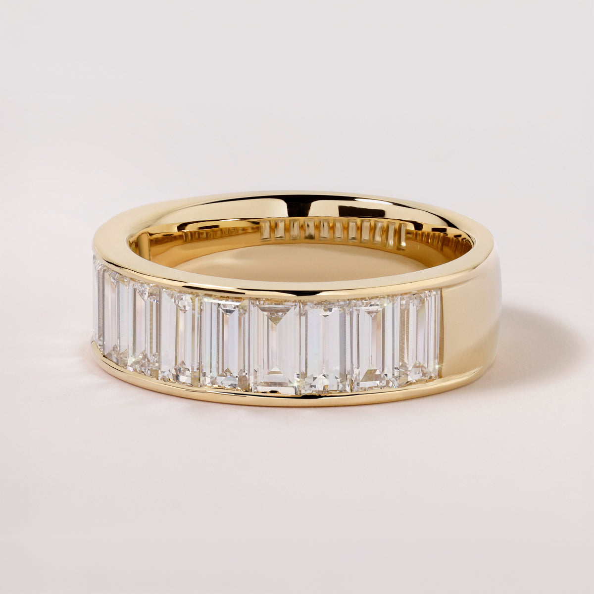 Baguette Channel Wide Diamond Band