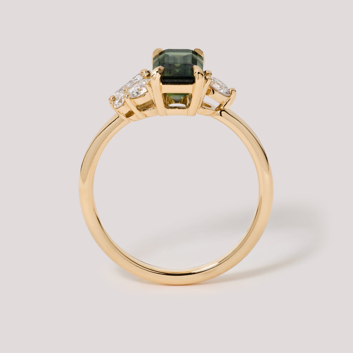 Cluster Emerald Cut Australian Sapphire 2.24ct