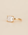 Aaren 2.92ct Cushion Cut Lab-Grown Diamond East-West Solitaire in 18ct Yellow Gold