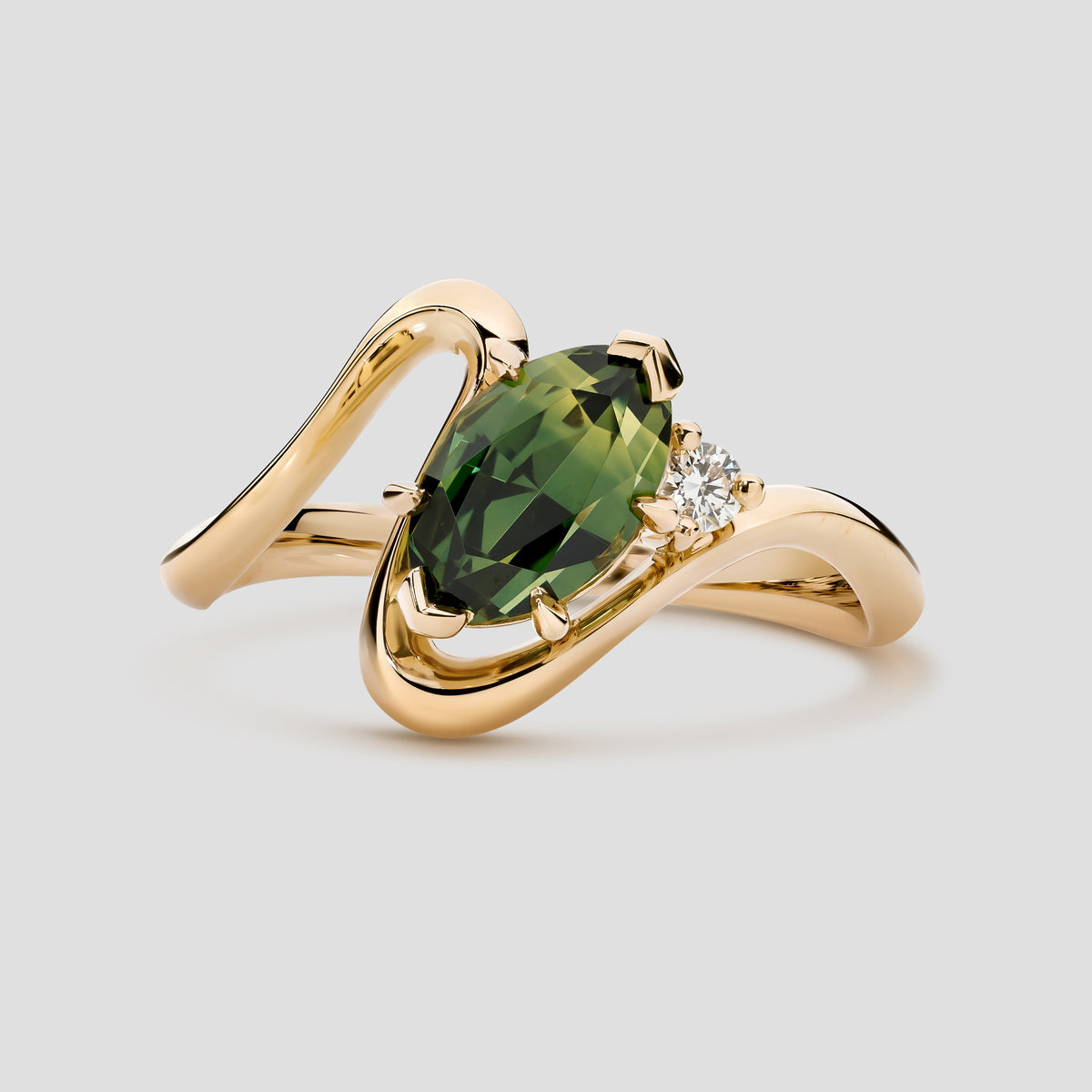 Maeva Marquise 1.89ct Green Australian Sapphire