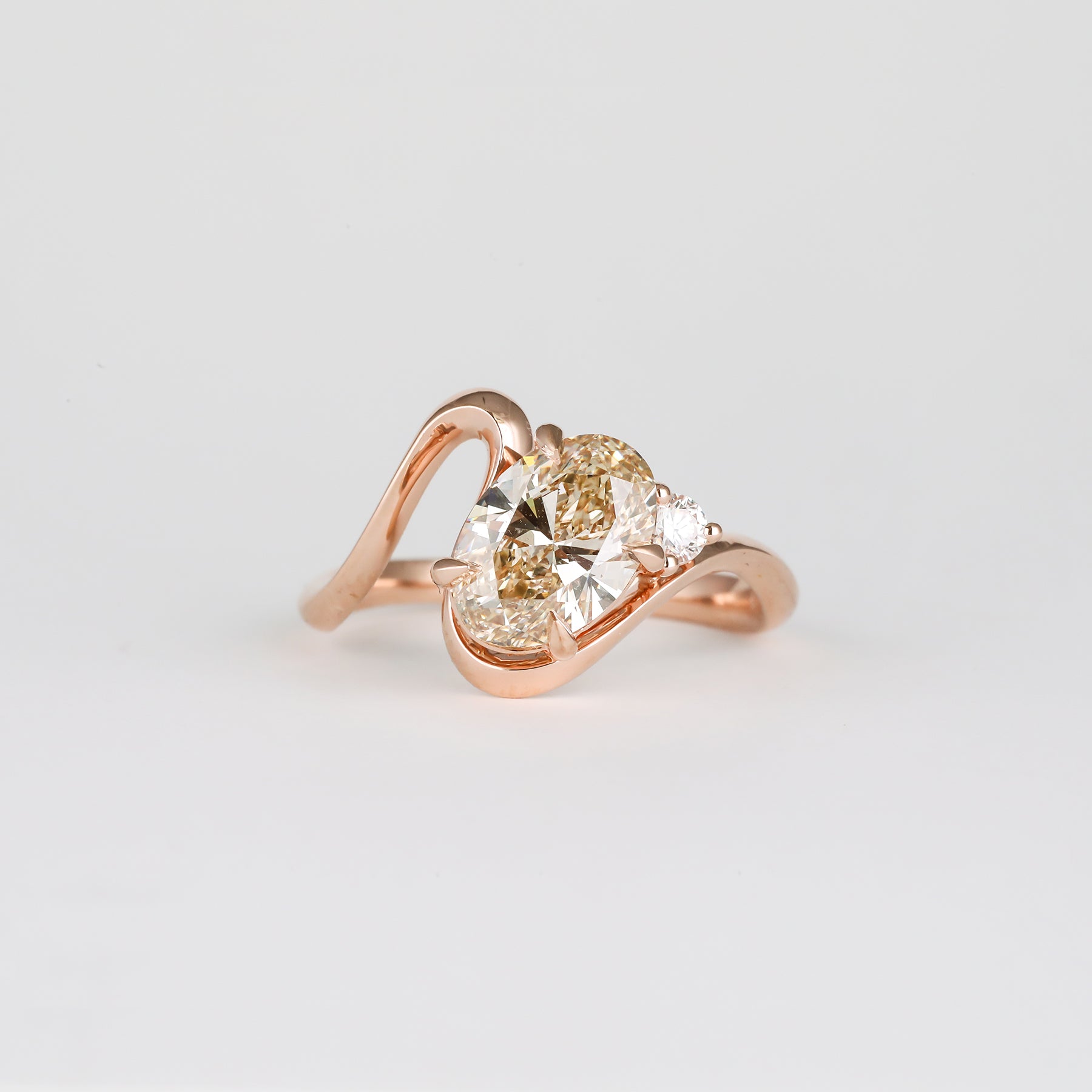 Champagne colored sales engagement ring