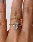 Amelie Curved Diamond Wedding Band | Round & Marquise Cut