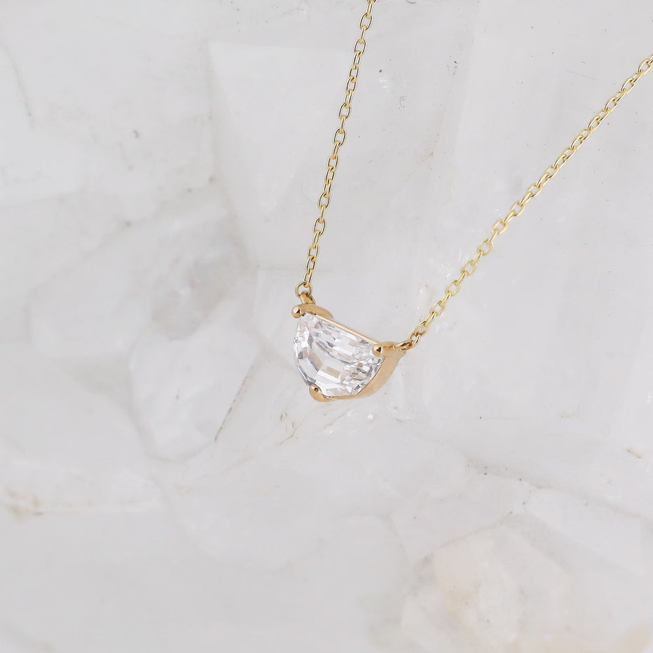 Maddox Half Moon Diamond Necklace – Grew & Co